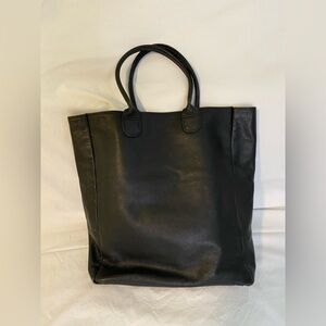Barneys New York Black Leather shopper